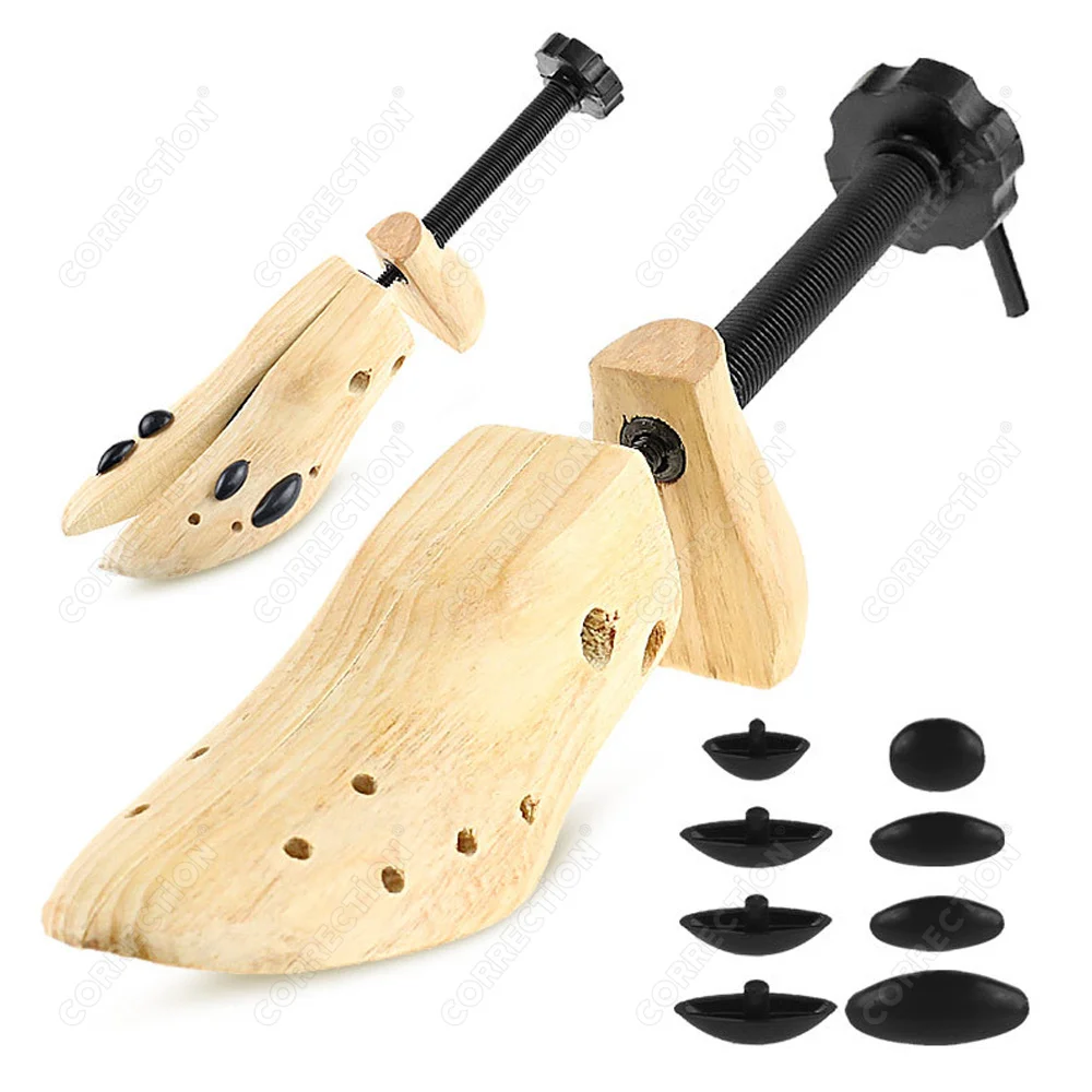 Unisex Shoe Stretcher Wooden Shoes Tree Shaper Rack Pine Wood Adjustable Flats Pumps Boots Expander Shoe Trees Care CORRECTiON