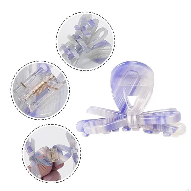 

Q1FB Hair Claw Clips Bows Hair Claw Barrettes Hair Clamps Bows Claw Clips Bows Clips Strong Hold Hair Clamp for Thick Thin Hair