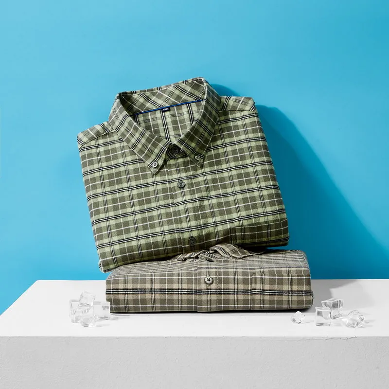 

men's autumn long-sleeved shirt 100% pure cotton fur plaid loose casual shirt for men Large size 7XL8XL High-quality tops