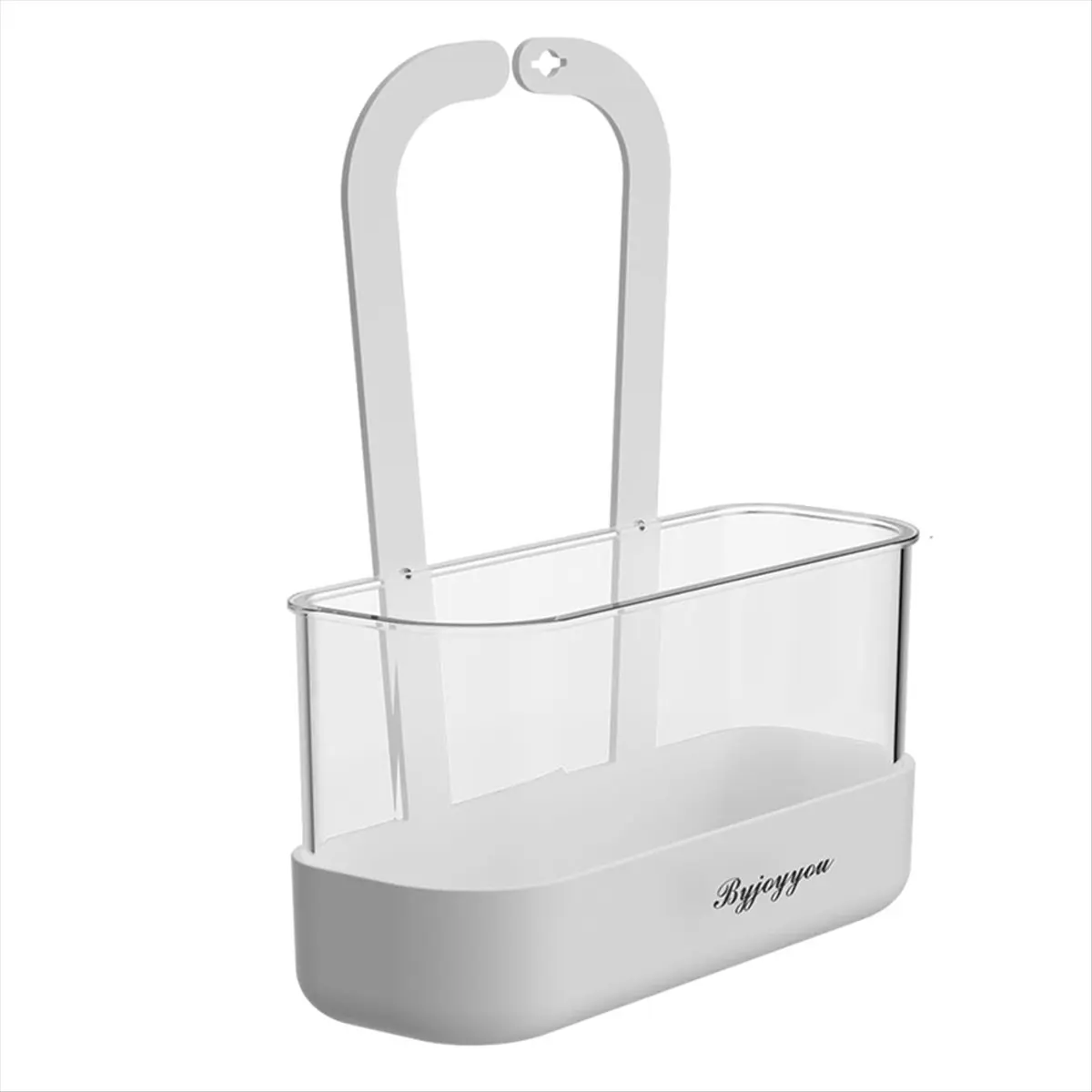 【Organizer】 Sponge Holder for Kitchen Sink, Sink Organizer, Kitchen Faucet Rack,White and Clear