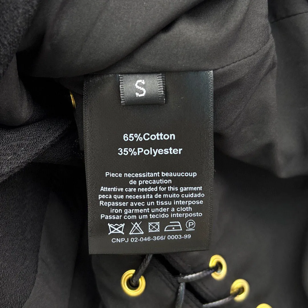 2025 New Fashion Bottoni dorati Giacca Blazer Nero con intaglio Manica lunga Indietro Croce Lace-up Slim Fit High Street Novità Cappotto da abito