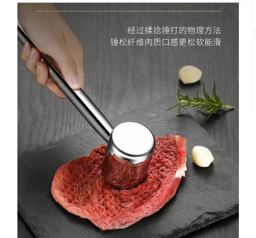 

Stainless Steel Meat Tenderizer Heavy Duty Kitchen Mallet Tool for Steak Chicken Beef Meat Hammer Chicken Tenderizer