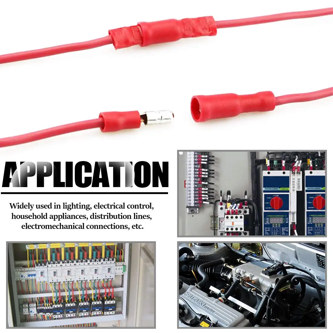 Conector macho hembra a tope, terminales de Cable de crimpado aislado, empalme rápido, enchufe de Cable de cableado para 22 ~ 10AWG, 50-500 piezas