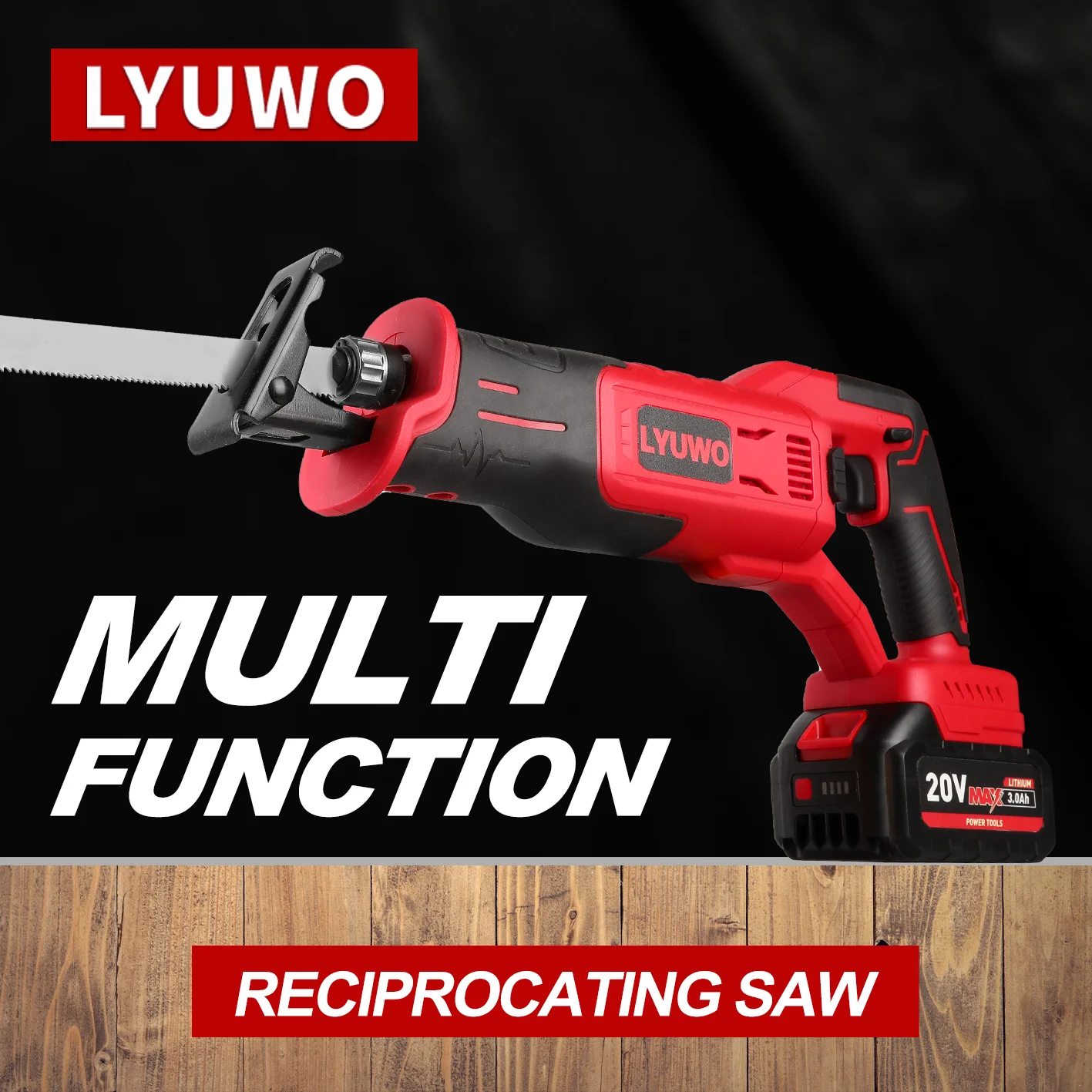 LYUWO Electric Reciprocating Saw Horse Knife Saw High Power Metal Cutting Saw Handheld Multi functional Small Electric Saw Tool