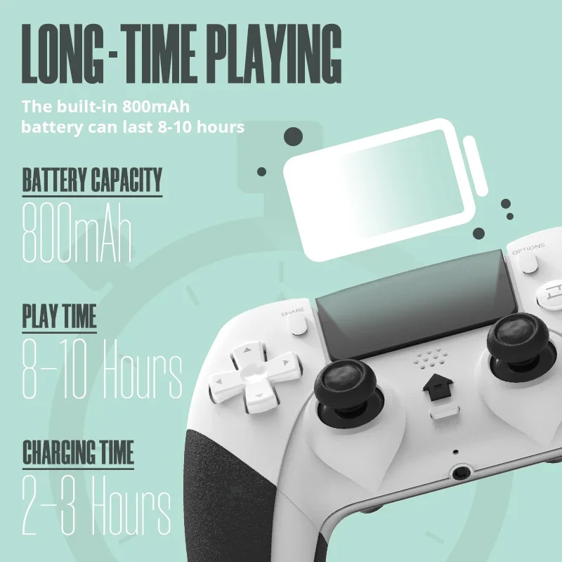 Controlador de jogo sem fio DATA FROG para console PS4 Gamepad para PC Joystick compatível com PS4 / PS4 Pro / PS4 Slim