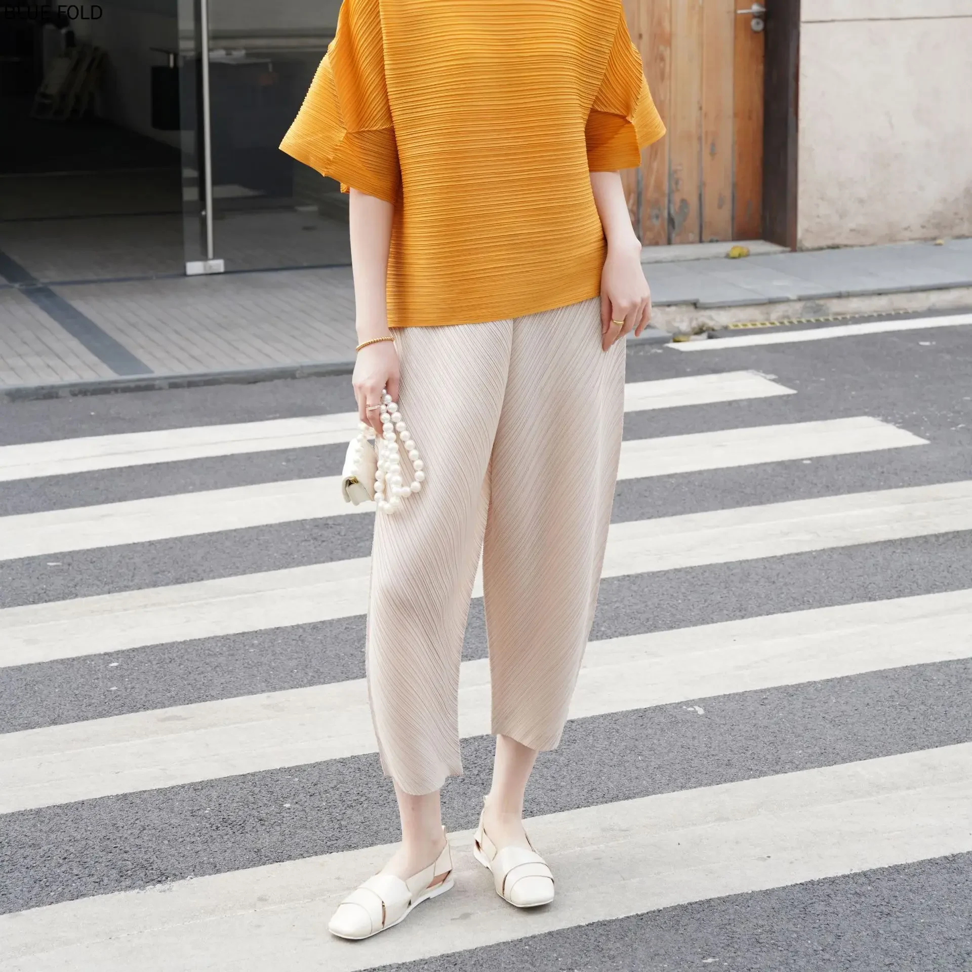 MIYAKE-High-end Pleated Harem Pants Loose Casual Pant Can Be Worn Spring Summer and Autumn Large Size PLEATS Pantalones De Mujer