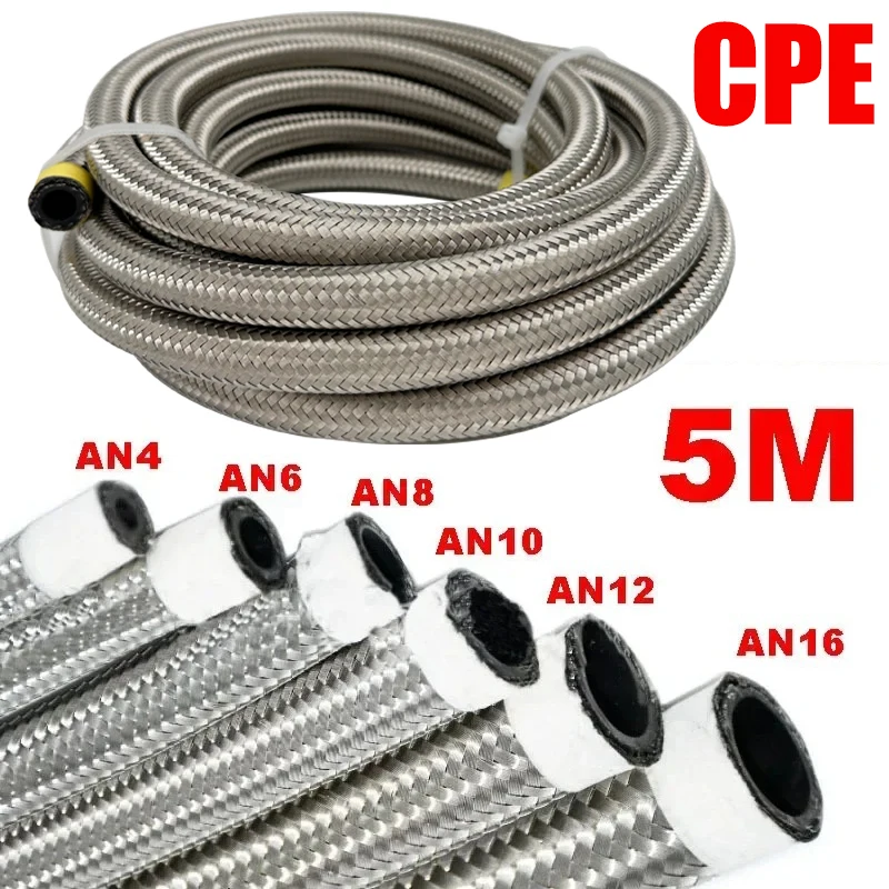 16ft-an4-an6-an8-an10-an12-universal-car-fuel-hose-oil-gas-cooler-hose-line-pipe-tube-stainless-steel-braided-inside-cpe-rubber