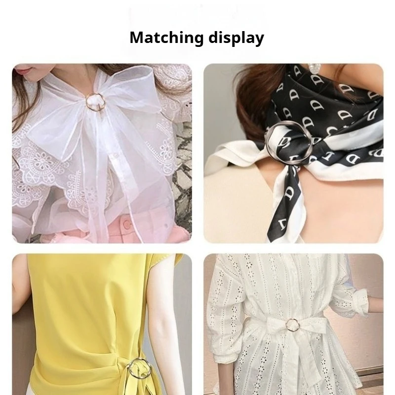 5 Peças de Fivelas de Metal Redondas e Versáteis para Roupas, Clipe de Gravata, Broche, Fivela de Cintura
