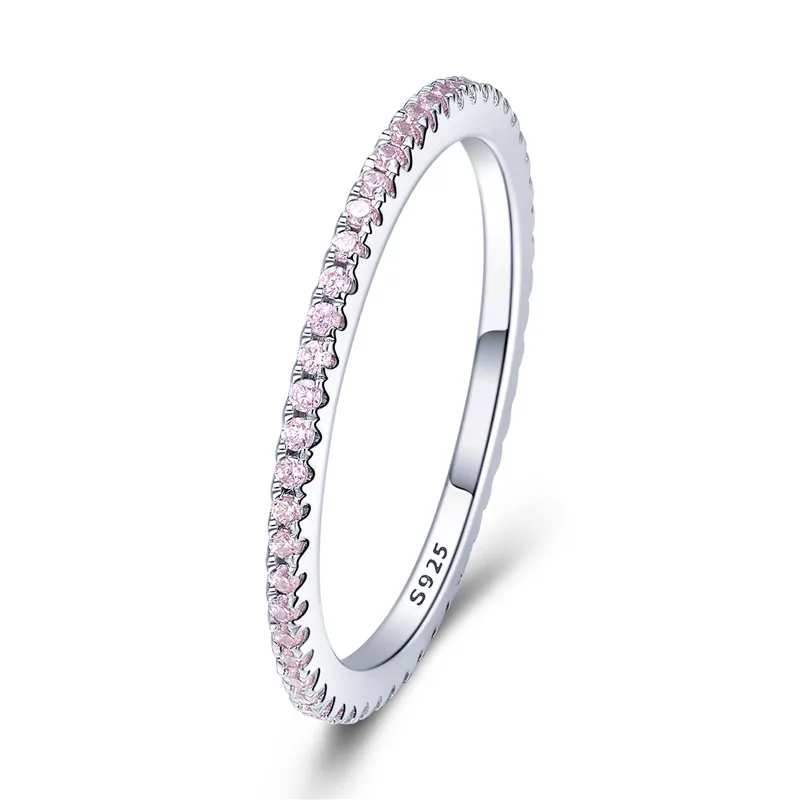 Women's 925 Sterling Silver CZ Stackable Ring, Statement Jewelry