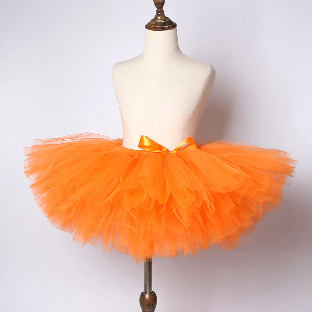 Easter Bunny Tutu Skirt Outfit for Baby Girls Birthday Party Halloween Costumes for Kids Toddler Orange Rabbit Tutus with Ear