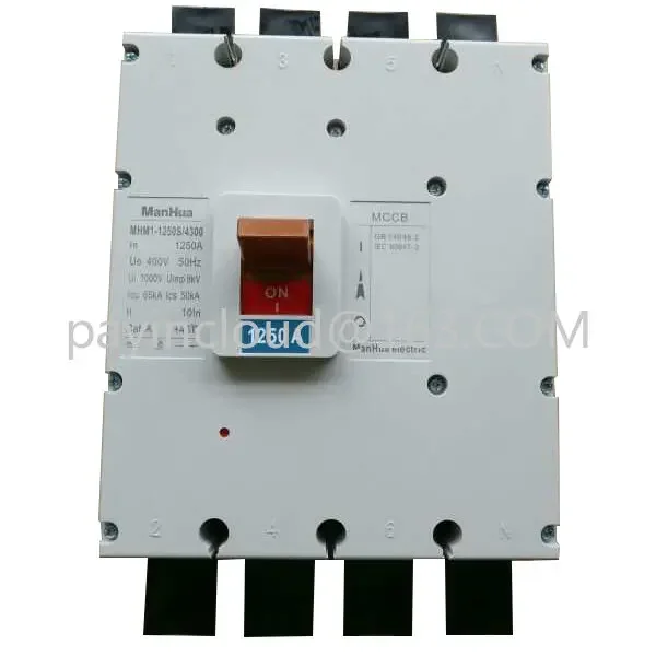 MHM1-1250S 1250A 1000A 4P  Four Poles Electrica Automatic Switch MCCB Standard Type AC690V  65KA Moulded Case Circuit Breaker