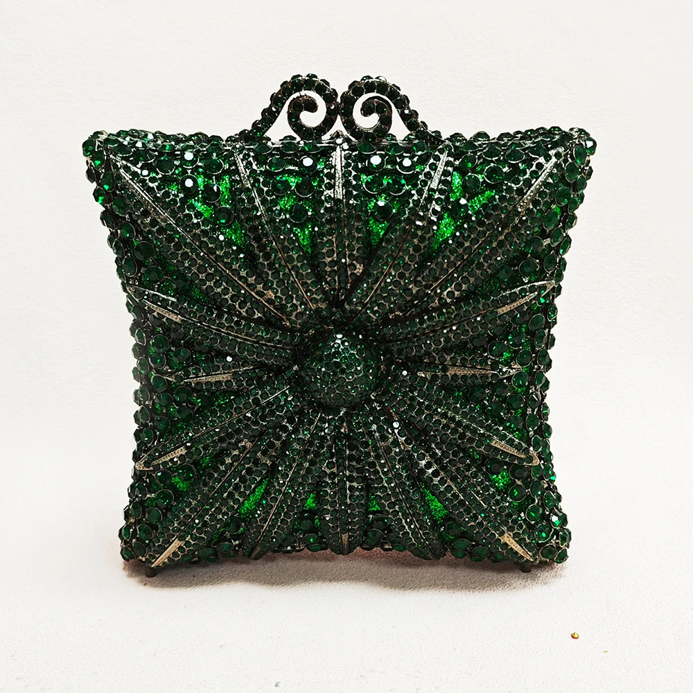 

Diamond Crystal Clutch WHTUOHENG Evening Bags Luxury Red Floral Women’s Big Party Rhinestone Handbag Prom Party Rhinestone Purse