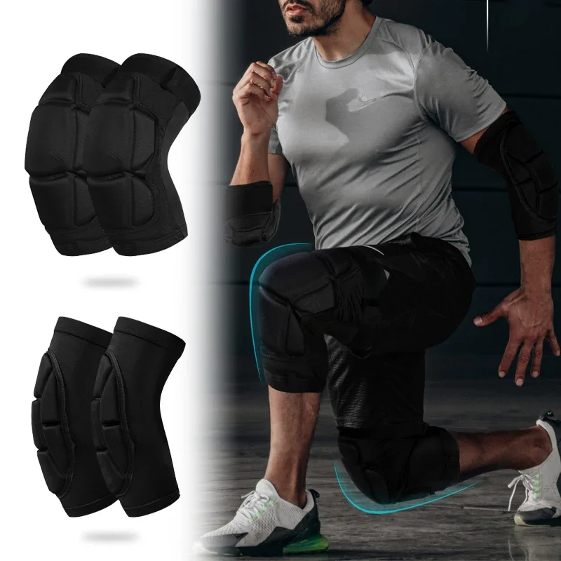 

1 пара спортивных налокотников и наколенников для защиты суставов и мениска для езды на велосипеде, бега, баскетбола, волейбола, футбола, наколенников
