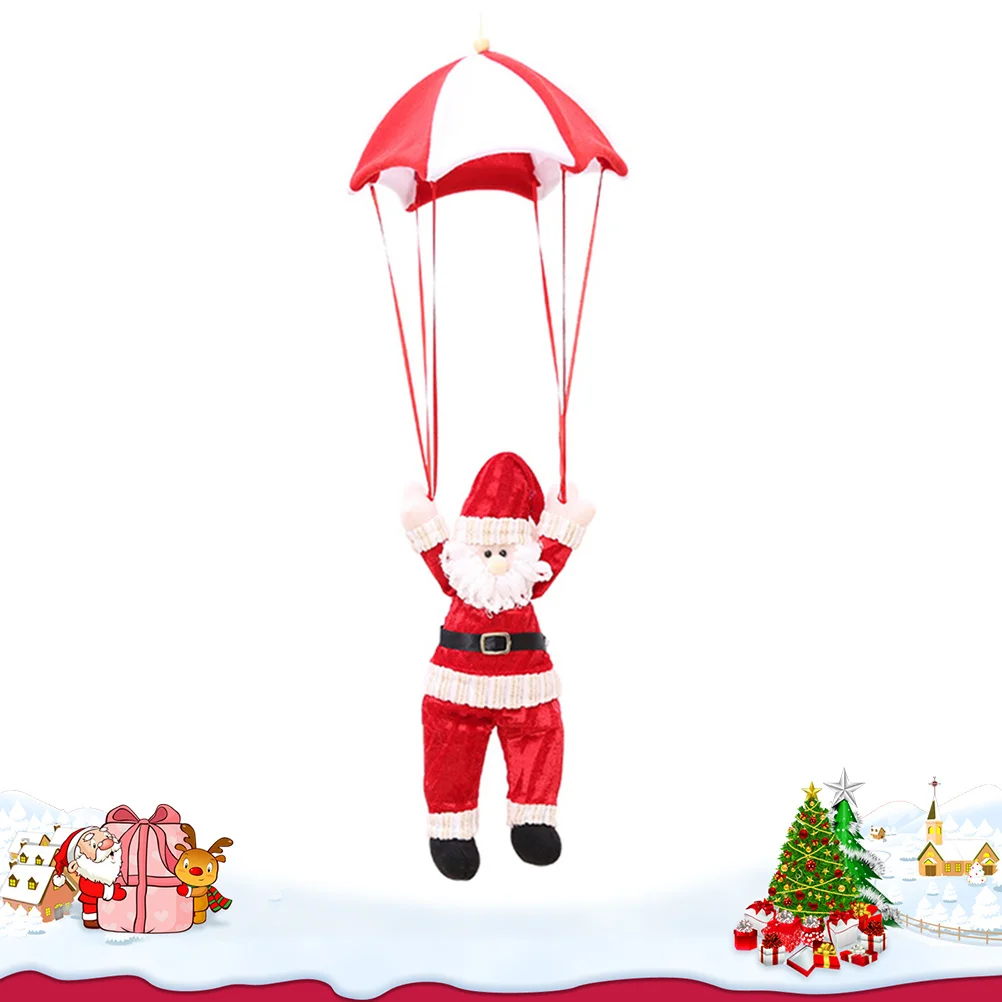 

1 pc Small Parachute Hanging Ornament Santa Claus Christmas Tree Decoration For Home Hotel Xmas Party Craft Supplies Wind Chime