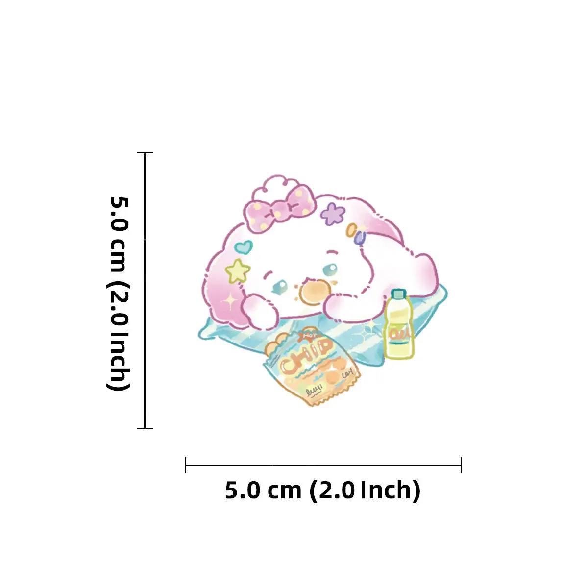 45pcs PVC Cute Cartoon Animal Kawaii Lazy Sheep Fun Collage 15 Styles, 3 of Each,Student DIY Diaries,Cups,Decoration Stickers