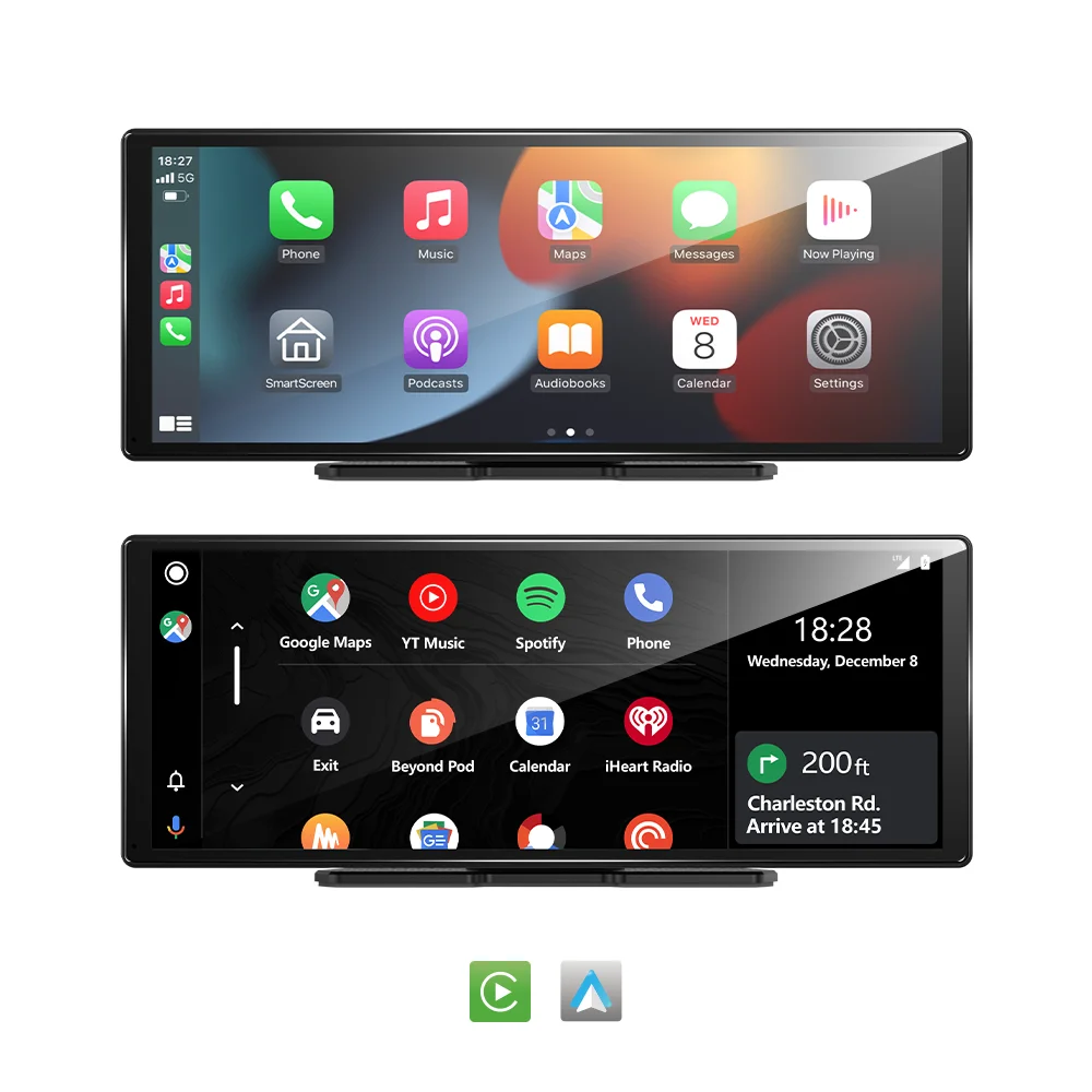 11.30 "لاسلكي Carplay 4K GPS Track Playback Multi-UI ADAS CarPlay GPS Navigation Dual Record DVR