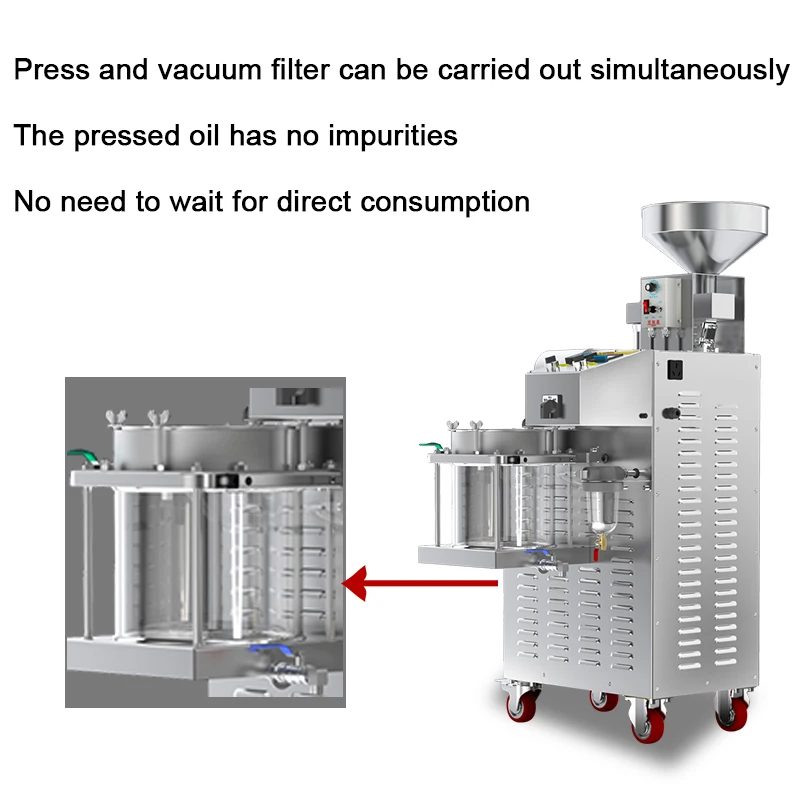 

220V High Output Steel Motor Olive Oil Extraction Machine for Farm Use Commercial Avocado Oil Press Processing Equipment