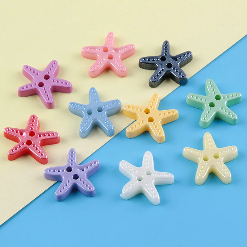 Colorful Coral Buttons DIY Accessories Decorative Buttons for Children's Clothing Open Cardigan Sweater Decoration 100pc/lot