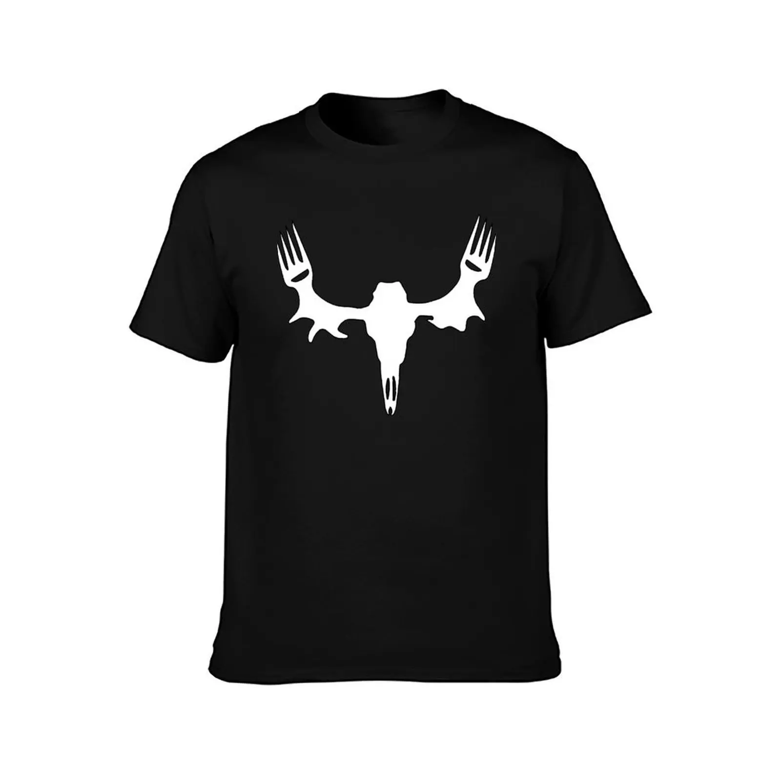Meat Eater Deer Skull T-Shirt, Summer Casual Cotton Tee, Oversized Streetwear Tops, Vintage Graphic Print, Unisex Men Women