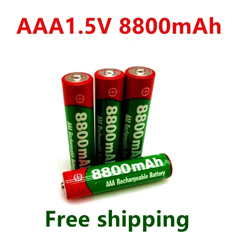 2024 New 1.5V AAA 8800mAh Rechargeable Battery NI-MH Batery for Led Light Toy Mp3 Recyclable Remote Control Long Battery Life