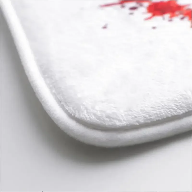 

Halloween Blood Bathroom Carpet Quick Drying Footprints Halloween Decor Floor Rug With Anti-Slip Bottom Shower Mat Bloody