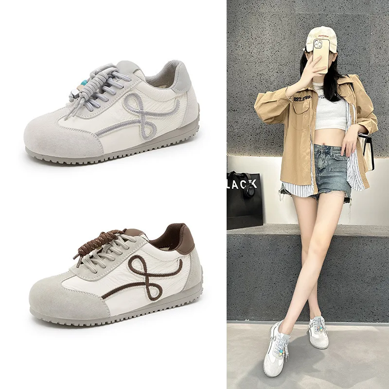 

Women's Thick Bottom Plimsoll Shoes Autumn New Style Korean Version Student Versatile Agan White Shoes Casual round Toe Rubbe...