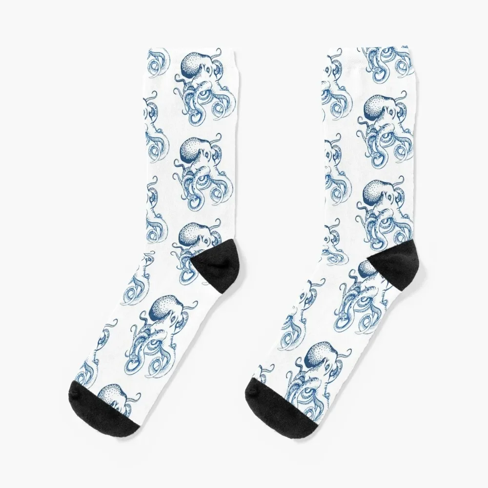 

Retro Vintage Octopus Sketch Socks sports stockings valentine gift ideas christmas stocking Socks Male Women's