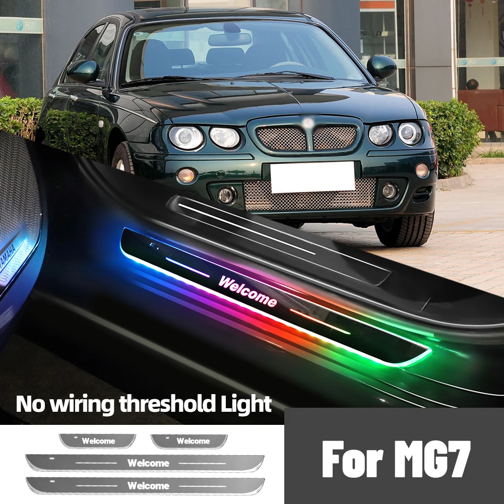 For MG 7 MG7 2007-2010 2008 2009 Car Door Sill Light Customized Logo LED Welcome Threshold Pedal Lamp Accessories