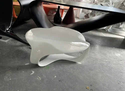 Designer Electroplating Hollow Cloud Tea Table Shaped Living Room Cream Style Model Room Sales Department