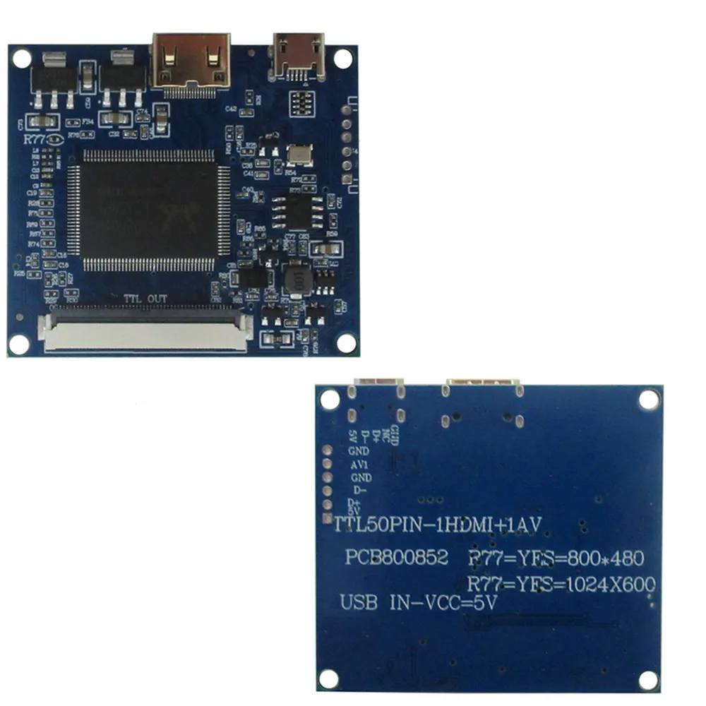 شاشة 7 بوصة 1024 × 600 شاشة LCD صغيرة متوافقة مع HDMI لوحة تحكم محرك لـ Lattepanda ، Raspberry/Banana Pi PC شاشة فرعية