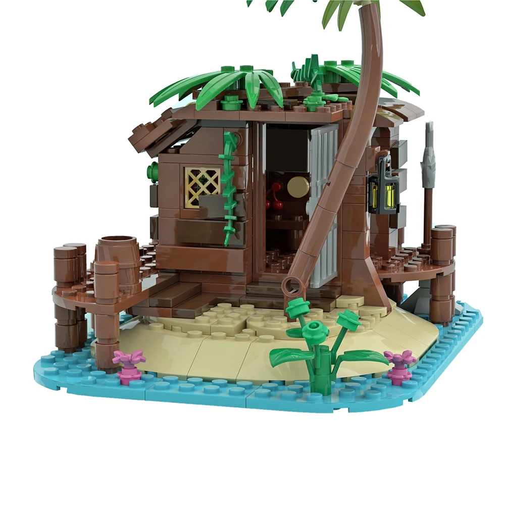 MOC piraci rzucić Barracuda Bay na 21322 49016 plaża Hut klocki montaż części cegły Kid macierzystych zabawki DIY prezent kolekcjonerski