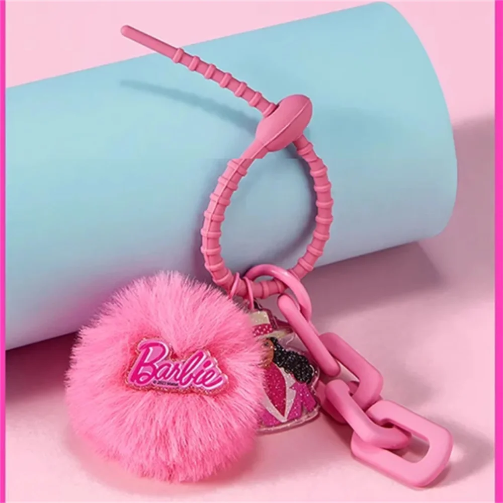 سلسلة مفاتيح Miniso Barbie Daylight Shine Series من القطيفة على شكل حقيبة وردية أنيقة يمكنك صنعها بنفسك إكسسوارات ساحرة هدية للحفلات للنساء والفتيات #2