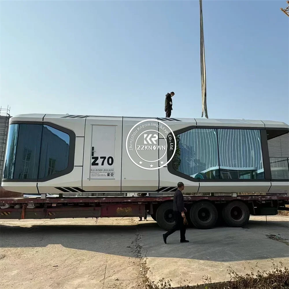 

Prefabricated Space Capsule Container House Modular Prefabricated Capsule Home Mobile Space Capsule House for Remote Living