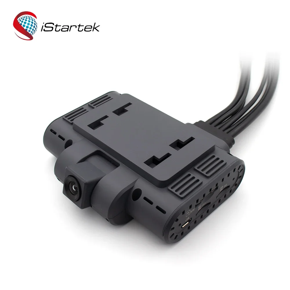 Cámaras ADAS BSD DMS de 3 lentes más vendidas, cámara de salpicadero para coche, detección de comportamiento de conducción, cámara HD frontal y trasera, DVR Dashcam