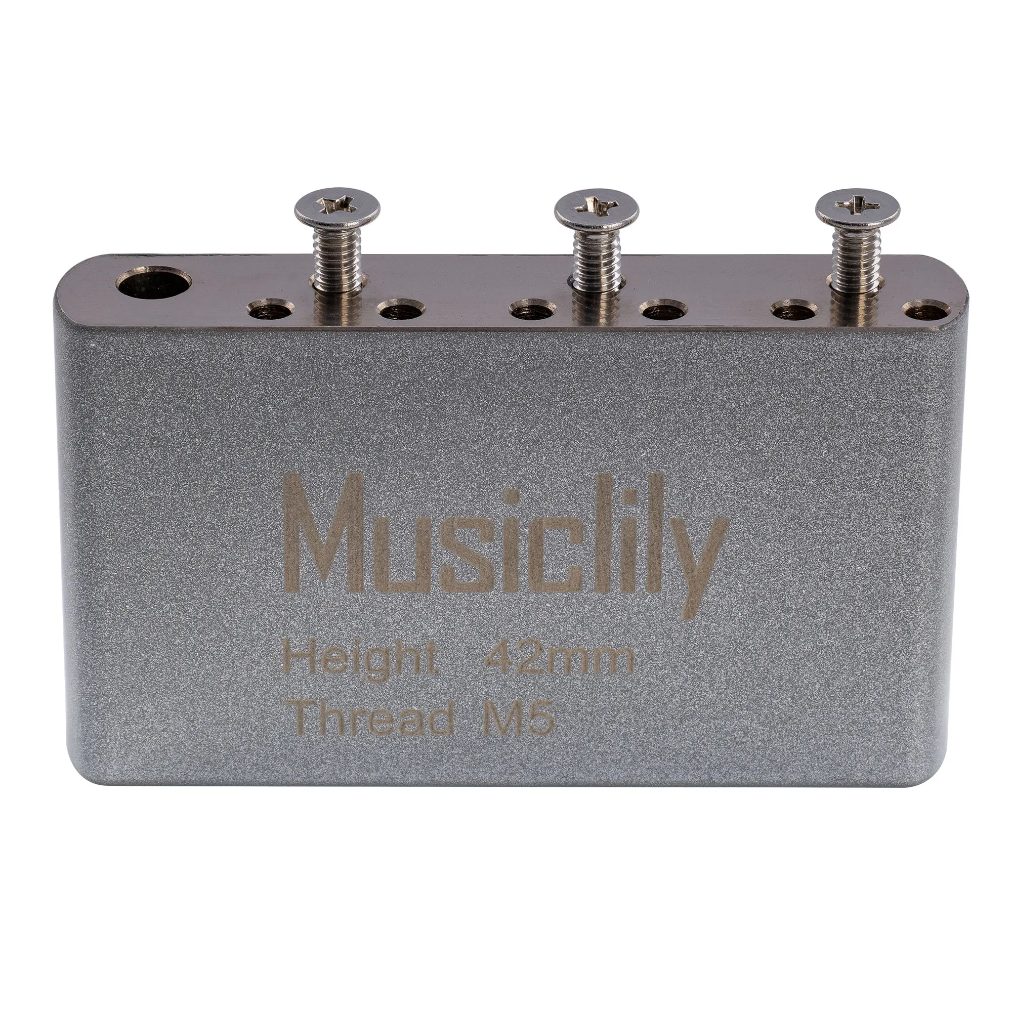 Musiclily Ultra 52.5mm Full Solid Brass/Steel Tremolo Block for MIM Mexico Fender Player 2-Point ST Electric Guitar, 42mm Tall