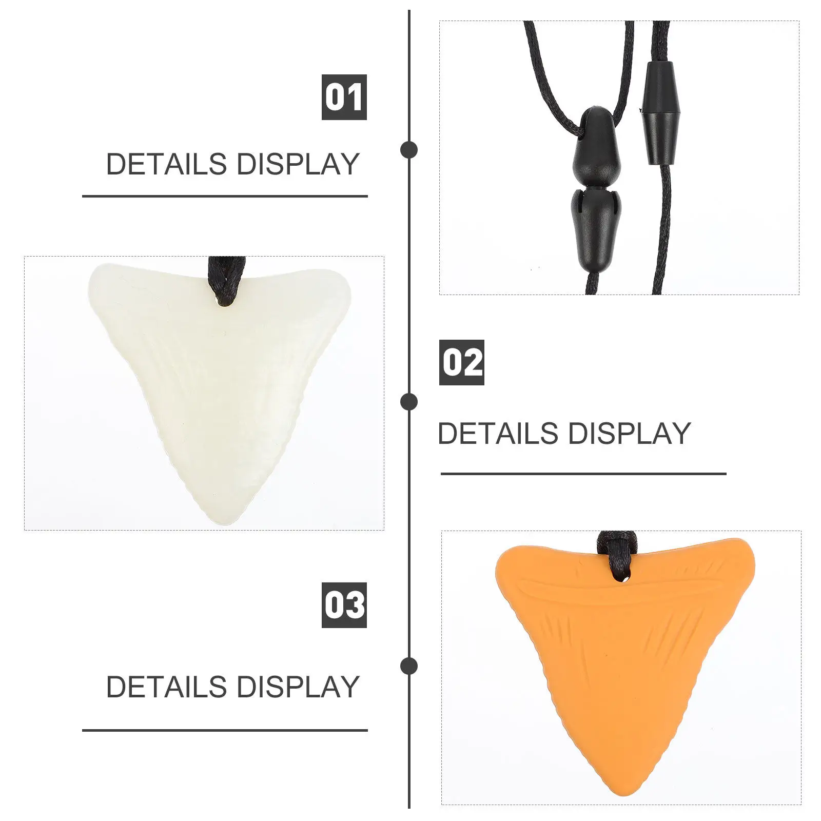 3Pcs Shark Tooth Teether Silicone Multi-Function Baby Molar Chewing Pendant Infant Gum Massage Shark Tooth Teething Toy