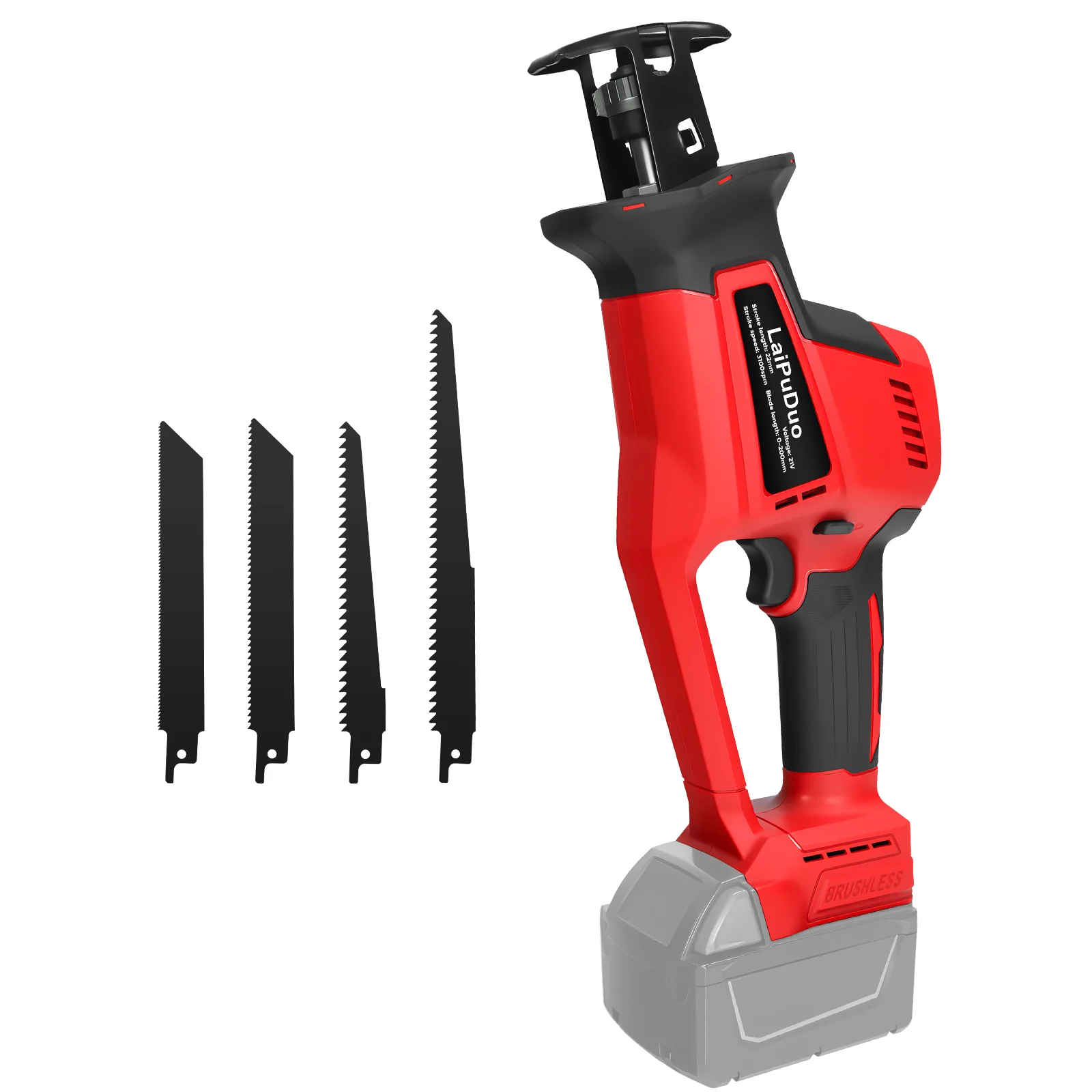 

Cordless Reciprocating Saw 3100SPM Brushless Electric Saber Saw Wood Metal Pipe Cutting Saw Power Tool For Milwaukee 18V Battery