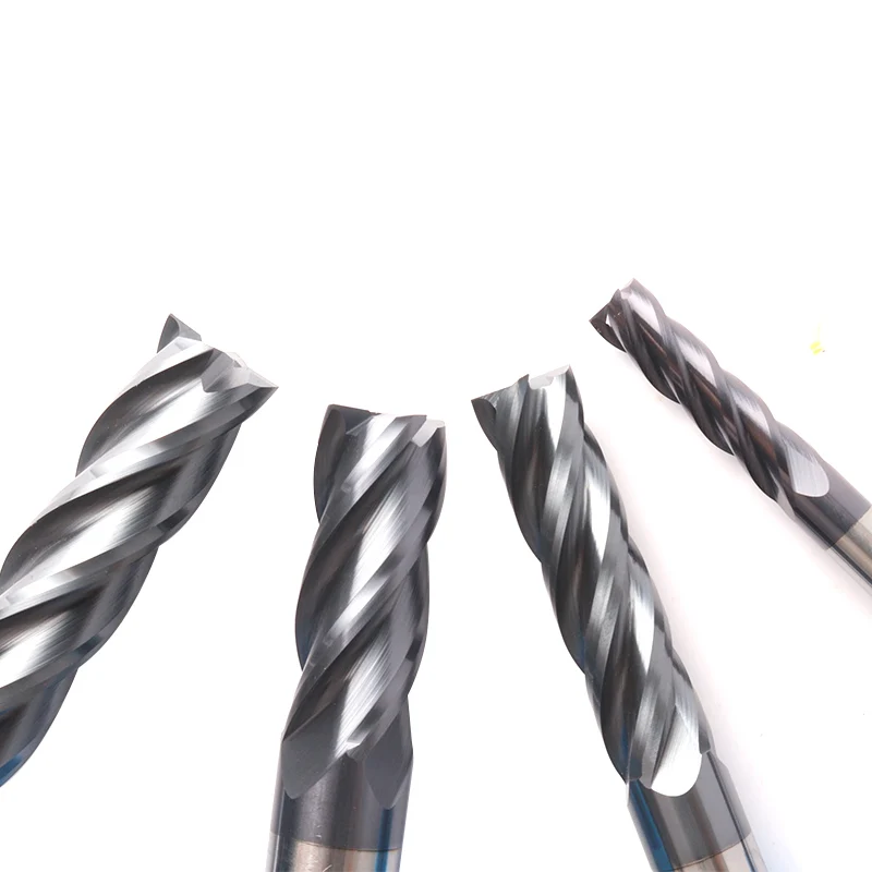 ZGT Tungsten Steel Milling Cutter End Mill HRC50 4 Flute Metal Milling Tools Alloy Carbide 4mm 6mm 8mm 10mm 12mm 14mm 16mm 20mm