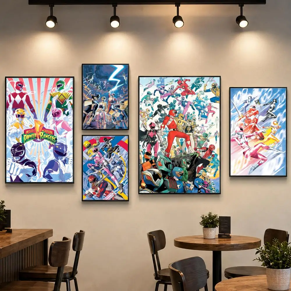 Mighty Morphin Power Rangers Poster PP Paper Decorative Wall Art for Living RoomsBedrooms Bars Cafes Stylish Home Decor Gift
