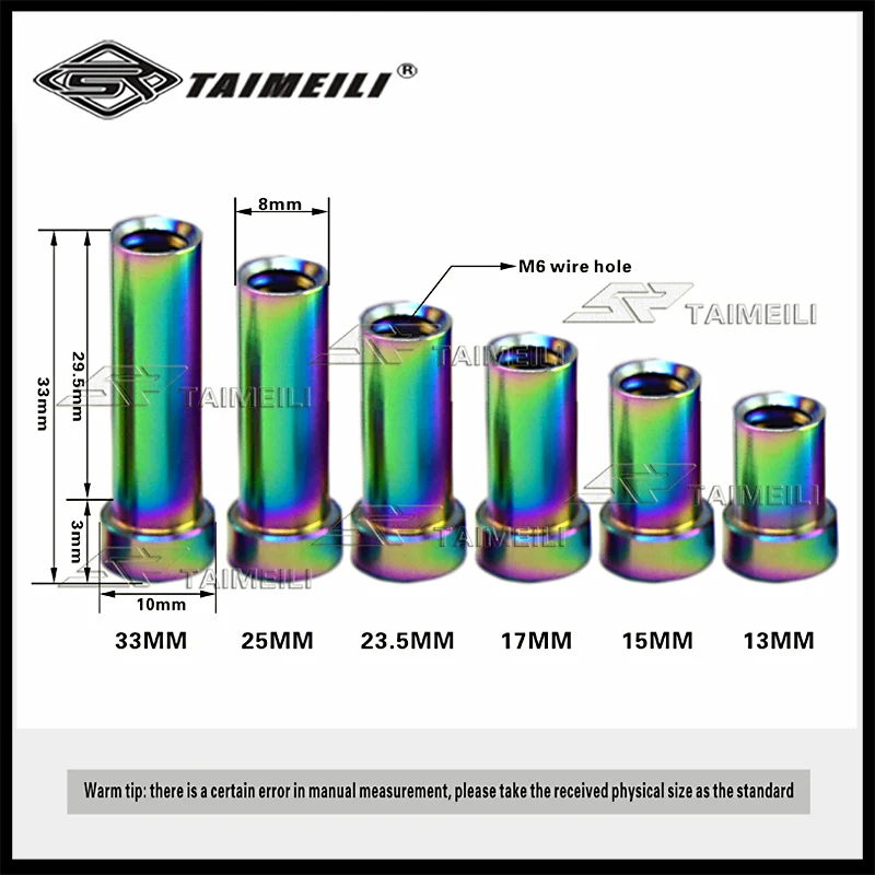 TAIMEILI GR5 TC4 titanium alloy road bicycle hidden brake nut 13mm--33mm modified 1/4/8PCS High strength anti-corrosion