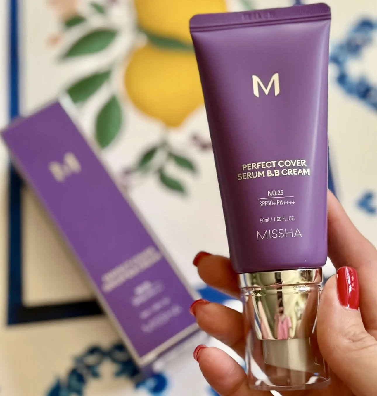 35ml Roxo MISSHA Natural Bege Corretivo de Alta Cobertura Sérum BB Cream Base Líquida Hidratante de Longa Duração