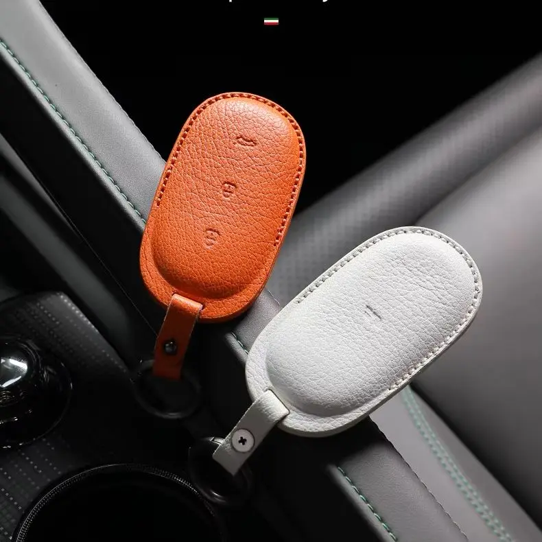 Car Styling Key Case Goat skin Fob For Li Lixiang L6 L7 LEADING IDEAL L8 L9 MAX Key Case Buckle Bag  Shell Car Accessories