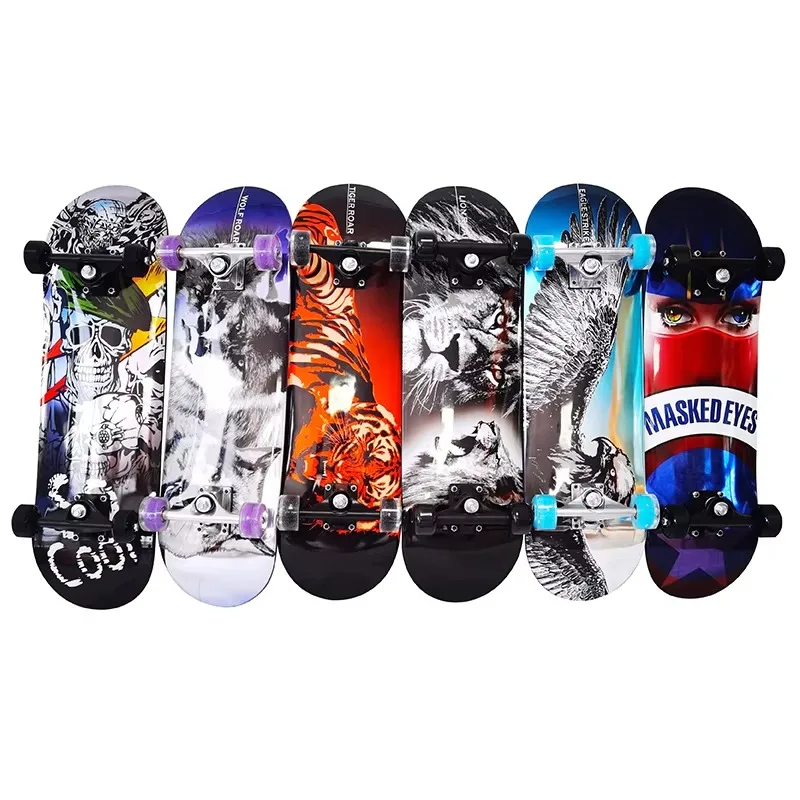Skateboard 28-inch Four-wheel Skateboard ABEC7 Bearing Color Printing Skateboard, Outdoor Sports Can Be Customized Skateboard