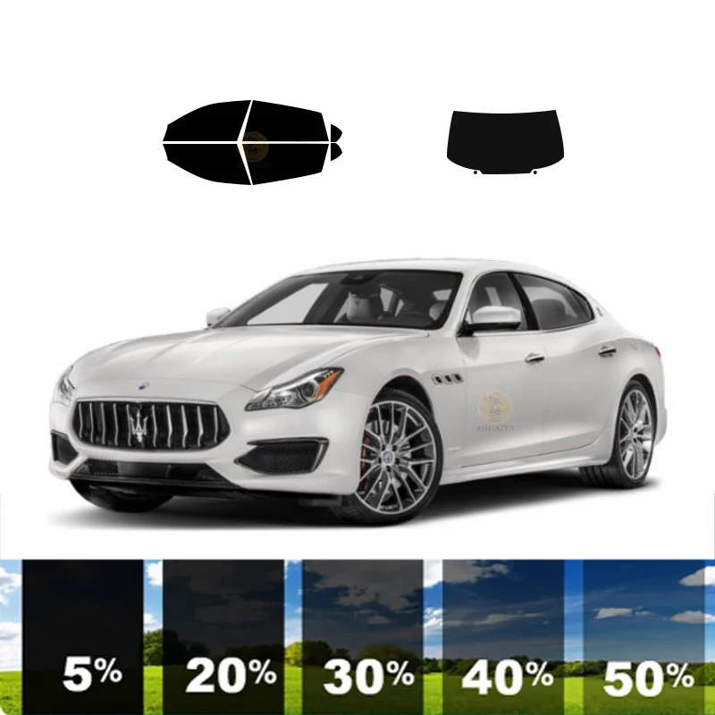 

precut Removable Window Tint Film Car 100% UVR 5%-70%VLT Heat Insulation Carbon ﻿For MASERATI QUATTROPORTE 4 DR SEDAN 2014-2020