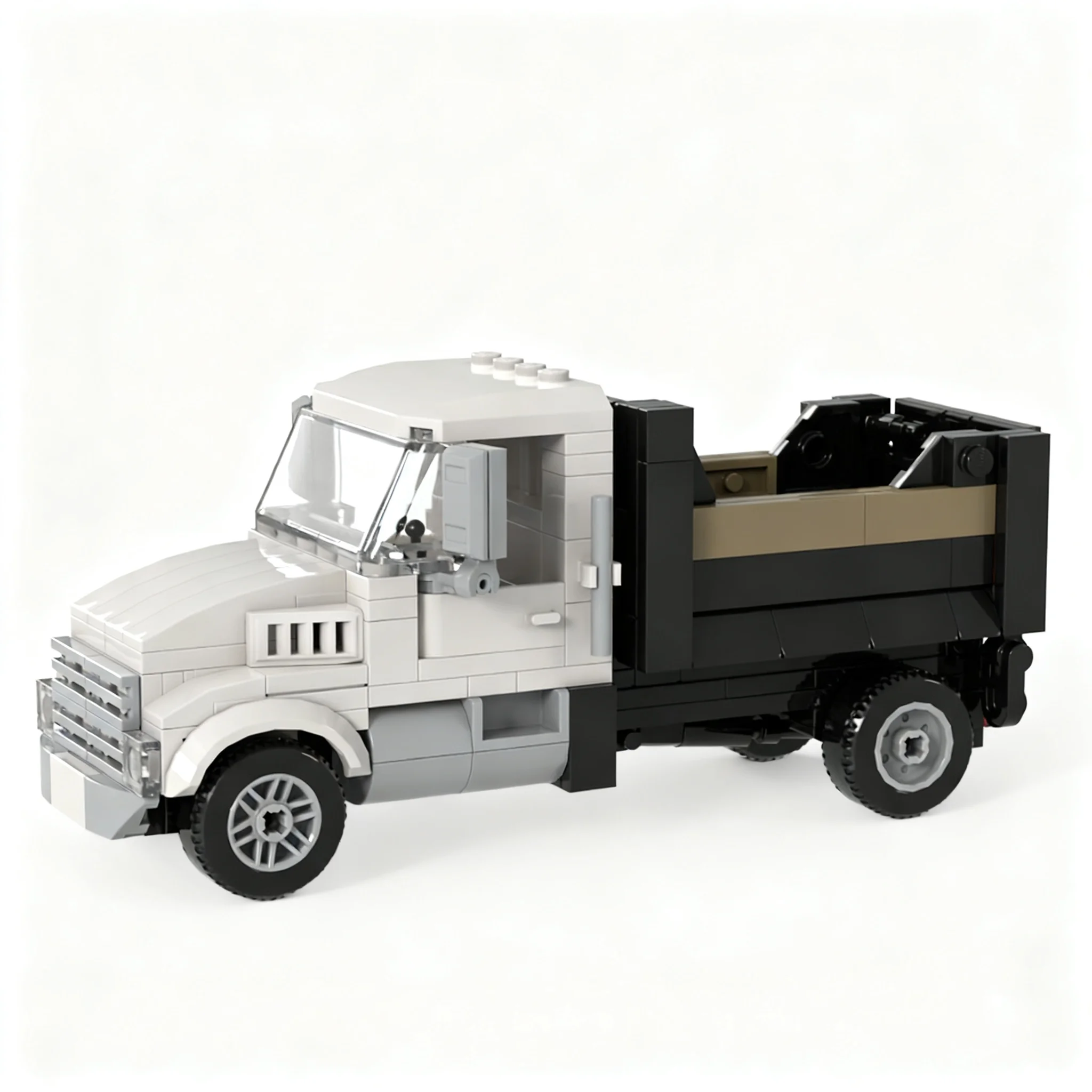 251pcs MOC Single Axle Dump Truck City Scale Model Building Blocks Toy Education Assemble Creative Idea Brick Craft Birthday