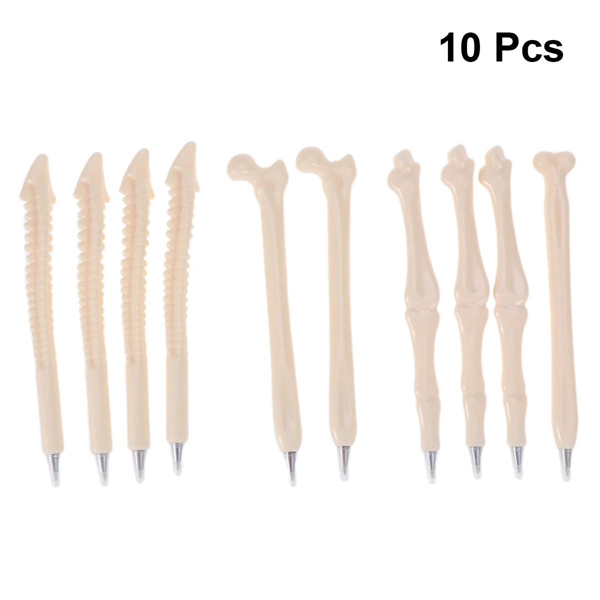 

10Pcs Plastic Bone Ballpoint Pens Blue Ink 147mm Novelty Pen for Medical Staff Nurses Doctors Students Office Use