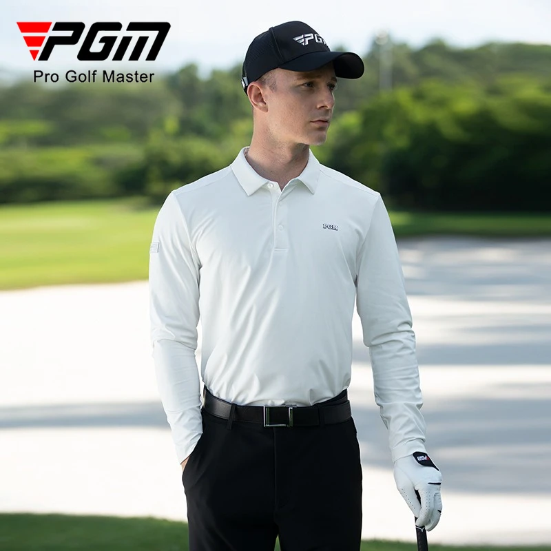 

Мужская футболка с длинными рукавами PGM Golf, осенне-зимняя спортивная одежда поло YF628