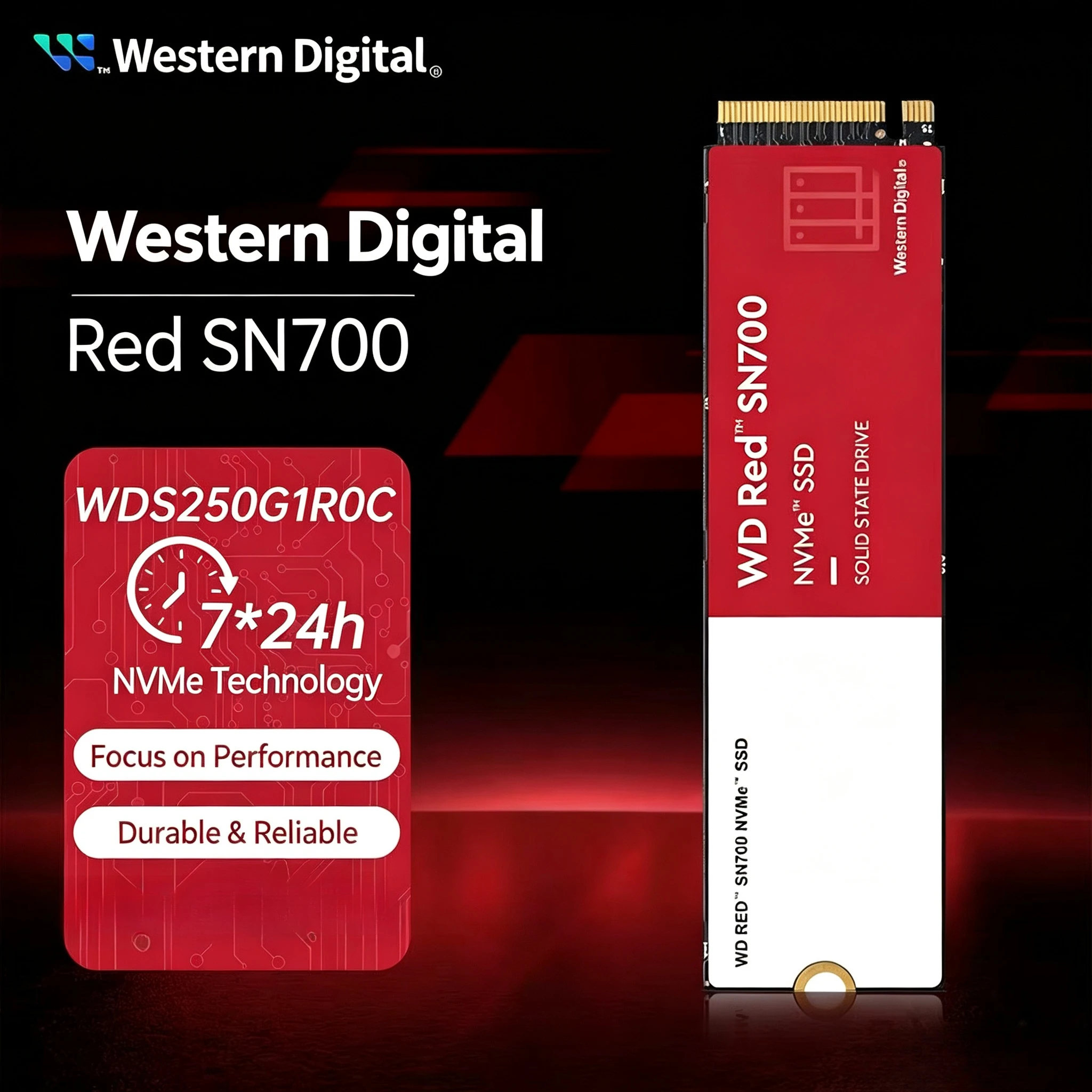 Western Digital Red SN700 Network NAS Storage Solid State Drive M.2 NVMe 500GB/1TB