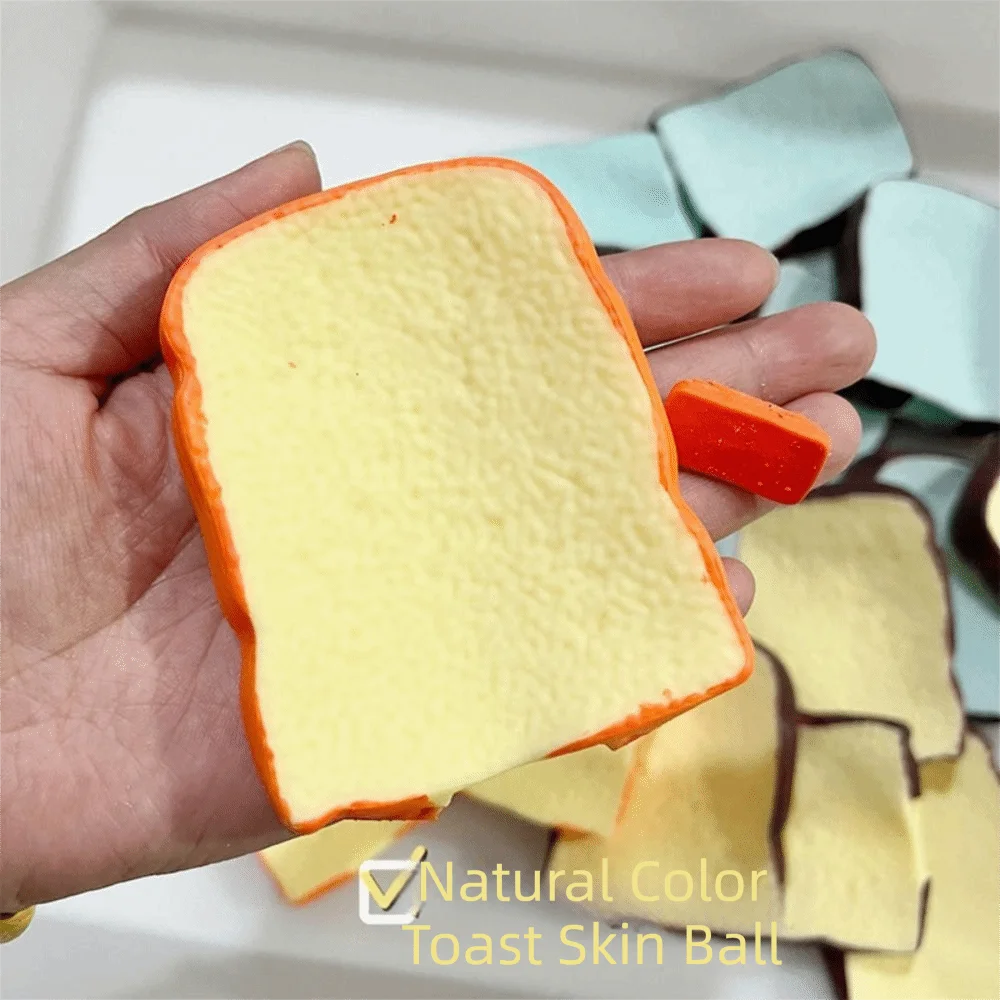 Boys Girls Crispy Sound Toast Crunchy Squishy Shapable Handmade Crispy Toast Bread Cute Pinch Blocks Filled Squishy Adults
