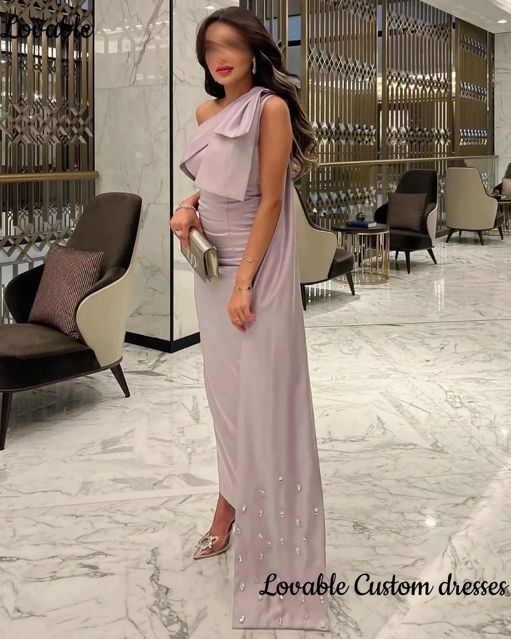 Customized Evening Dresses Saudi Arabia Mermaid Evening Dresses With Slit One Shoulder Tight Long Formal Party Dress Dubai Prom